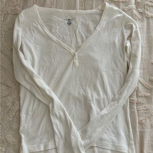 white brandy melville henley top